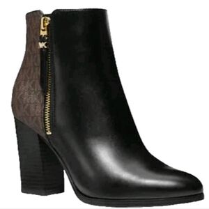 NIB🔥$325+ Michael Kors "Britt Ankle Boots" Size 8 Brown & Black MK 😍